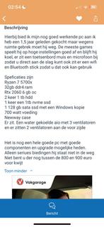 Een super goeie pc voor games zoals fortnite, Spelcomputers en Games, 1 speler, Ophalen, Zo goed als nieuw