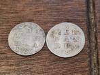 Set 2x Zilveren 2-stuiver Zeeland, Ophalen of Verzenden, Vóór koninkrijk, Overige waardes