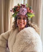 Lila groene bloemenband voor carnaval, Ophalen of Verzenden, Zo goed als nieuw, Carnaval