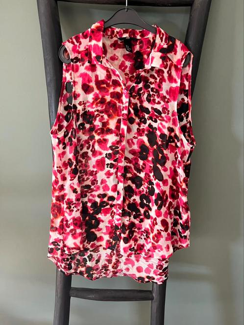 Roze panter blouse 44 blouses pink print panterprint, Kleding | Dames, Blouses en Tunieken, Zo goed als nieuw, Maat 42/44 (L)