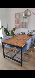 Stoere unieke eettafel van chinese deuren, Ophalen, 50 tot 100 cm, Rechthoekig, Metaal