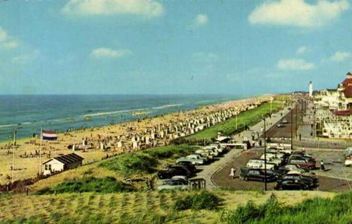 Noordwijk aan Zee, Kon. Wilhelmina Boulevard - auto volk vuu, Verzamelen, Ansichtkaarten | Nederland, Gelopen, Zuid-Holland, 1940 tot 1960