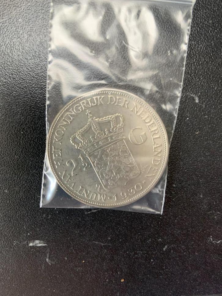 Rijksdaalder 1930, Postzegels en Munten, Munten | Nederland, 2½ gulden, Koningin Wilhelmina, Zilver, Ophalen of Verzenden