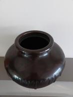 Zware Japanse bronzen vaas – gesigneerd – 22 cm – 2868 gram, Ophalen of Verzenden