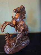brons legering beeld van paard met man, Ophalen of Verzenden, Brons