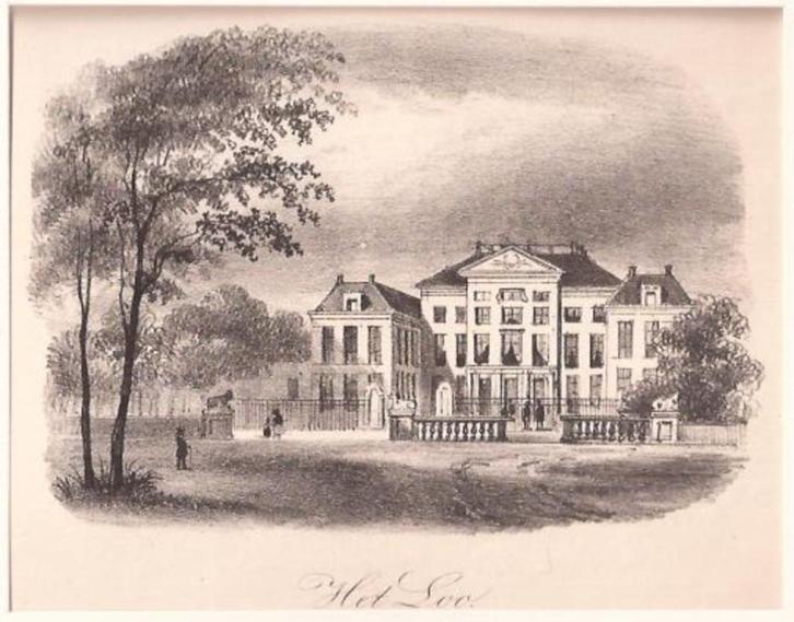 Apeldoorn. Het Loo 1841 Uitg. Reding, Antiek en Kunst, Kunst | Etsen en Gravures, Ophalen of Verzenden