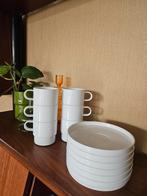 6x mepal kop en schotel wit, Ophalen of Verzenden