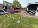 Luilak Hangmat 335cm ZGAN + Hardhouten Standaard 4,5m, Ophalen, Opvouwbaar, Zo goed als nieuw, Eenpersoons