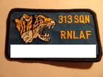 Nametag Patch 313 Squadron Twenthe periode, Verzamelen, Ophalen of Verzenden, Luchtmacht, Nederland, Embleem of Badge