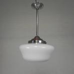 Art Deco hanglamp met witte kap, jaren 30, Ophalen of Verzenden