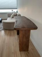 Designer sidetable – Mangohout – Bruin/Zwart – 113 cm, Ophalen, Zo goed als nieuw