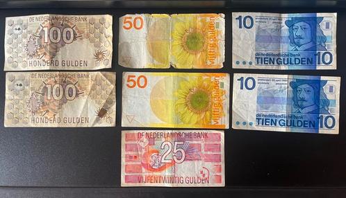 Lotje Nederlandse bankbiljetten 345 gulden., Postzegels en Munten, Bankbiljetten | Nederland, Setje, 50 gulden, Ophalen of Verzenden