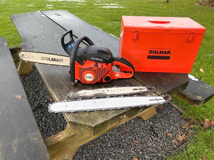 Amper gebruikt. Dolmar ps5105 kettingzaag met 50cc, 3,8pk, Tuin en Terras, Hand-tuingereedschap, Zo goed als nieuw, Ophalen of Verzenden