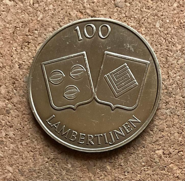 Steden Penning  St. Lambertus-Ekeren - 100 Lambertijnen 1983, Postzegels en Munten, Penningen en Medailles, Overige materialen