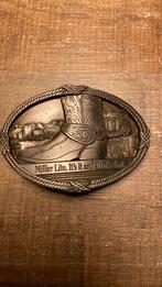 Belt buckle Riemgesp Miller Lite country & western, Zo goed als nieuw, Losse buckle of gesp, Verzenden