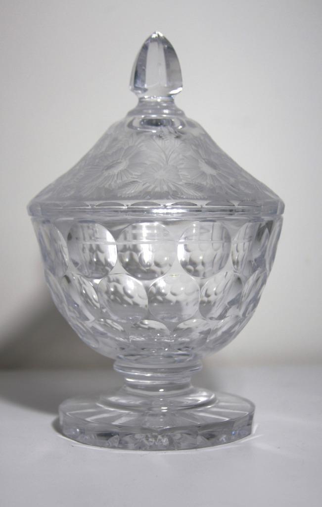 Prachtige kristallen bonbonniere met deksel, Antiek en Kunst, Antiek | Glas en Kristal, Ophalen