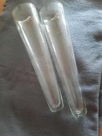 2 glazen hangende vazen 35cm lang, Minder dan 50 cm, Glas, Ophalen of Verzenden, Zo goed als nieuw