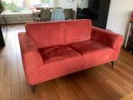 Gratis ophalen. Bankstel in rode stof, Ophalen, Gebruikt, 150 tot 200 cm, 75 tot 100 cm