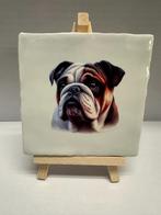 Tegeltje Engelse Bulldog 10x10cm - Inclusief standaard, Dieren en Toebehoren, Nieuw, Info@debestestek.nl, EMDBS, Ophalen of Verzenden