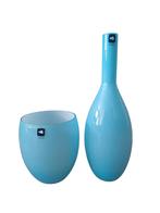 2 mooie licht blauwe Leonardo vazen, Gevondenengemaakt@gmail.com, Leonardo, Ophalen of Verzenden, Minder dan 50 cm