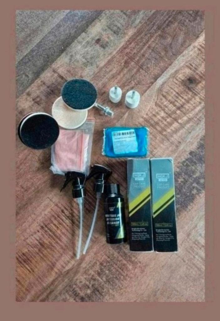 Nieuwe polijstset met interieur cleaner., Auto diversen, Onderhoudsmiddelen, Ophalen of Verzenden