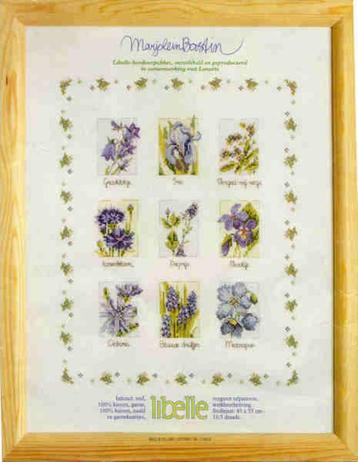 90111 blauwe bloemen borduurpakket Marjolein Bastin -Lanarte