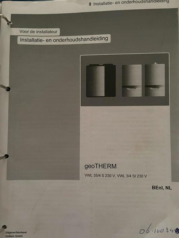Geotherm valliant lucht brine warmtepomp en evo therm cv, Doe-het-zelf en Verbouw, Verwarming en Radiatoren, Zo goed als nieuw