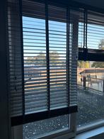 Houten jaloezien beige/antraciet, Huis en Inrichting, Ophalen, 200 cm of meer, Grijs, 50 tot 100 cm