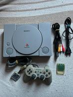 Playstation 1 Set met Memory Card, Ophalen of Verzenden, Gebruikt, Met 1 controller, Met geheugenkaart