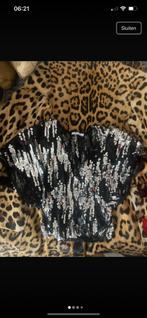 Zara Mesh Glitter Top Black Silver, Kleding | Dames, Overige kleuren, Zara, Ophalen of Verzenden, Zo goed als nieuw