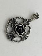 A561 Prachtige zilveren TEKA hanger roos, Ophalen of Verzenden, X, Bloem of Plant, Zilver