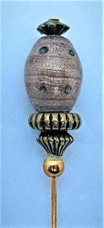 Elegante vintage hoedenspeld, Murano-stijl glas en brons, Ophalen, Zo goed als nieuw