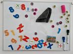 Groot, wit magneetbord met letters, cijfers, extra magneten, Kinderen en Baby's, Speelgoed | Educatief en Creatief, Ophalen of Verzenden