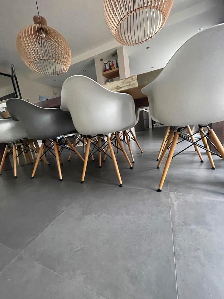 Kuipstoelen Set - Wit & Grijs + Extra Onderstellen, Huis en Inrichting, Stoelen, Gebruikt, Vijf, Zes of meer stoelen, Hout, Wit