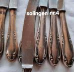 Bestek Solingen verzilverde bewerkte messen, Ophalen of Verzenden