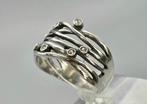 Zilveren vintage ring met Swarovski Kristallen. 2025/570, Ophalen of Verzenden, Zilver, Ring, Met edelsteen