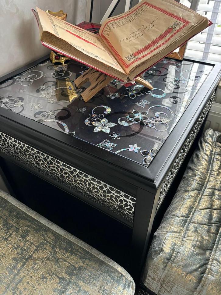 Marokkaanse Banken Set / traditionele marokkaanse sedari, Huis en Inrichting, Banken | Complete zithoeken, Zo goed als nieuw, Hout