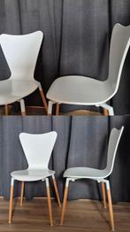 Twee witte stoeltjes stoelen stoel eetkamerstoel burostoel, Ophalen, Twee, Wit, Zo goed als nieuw