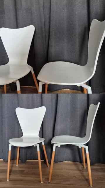 Twee witte stoeltjes stoelen stoel eetkamerstoel burostoel beschikbaar voor biedingen