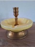 Vintage asbak en kandelaar, Ophalen of Verzenden