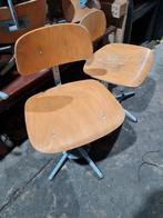 Vintage Houten Draaistoel zeer stevig, Ophalen, Gebruikt, Bruin, Vintage