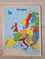 Houten Puzzel – Europa Kaart, Ophalen of Verzenden, 10 tot 50 stukjes, Gebruikt