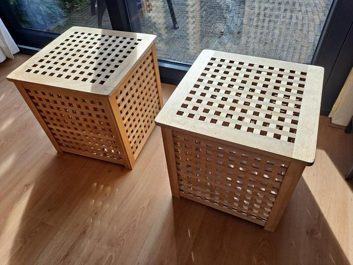 Houten opberg kisten., Huis en Inrichting, Woonaccessoires | Kisten, Gebruikt, 50 tot 75 cm, 50 tot 75 cm, 50 tot 100 cm, Ophalen