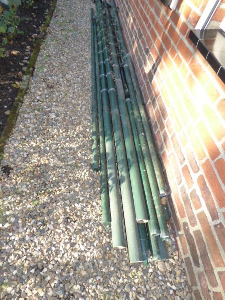 IJZEREN BUIZEN MET VERBINDINGEN 60 EN 40 MM DIK GROEN GECOAT, Doe-het-zelf en Verbouw, Metalen, Ophalen