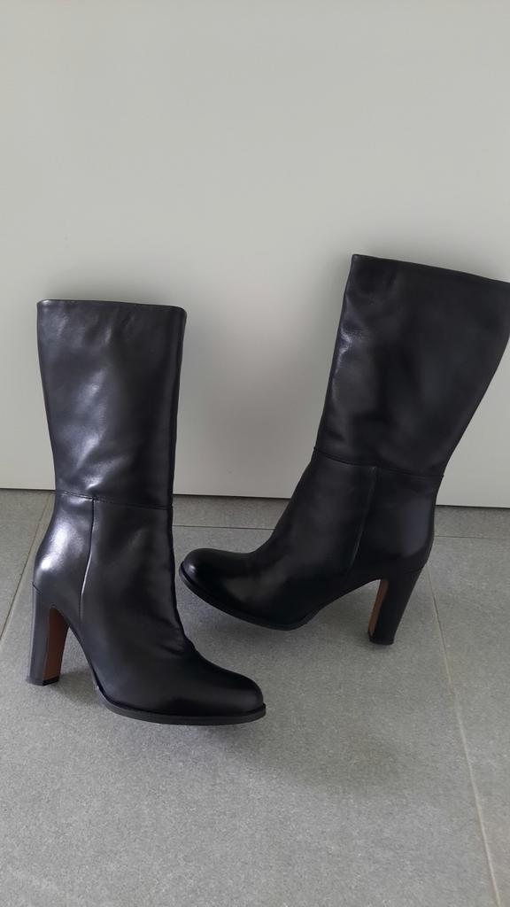 Manfield leren laarsjes maat 39 - Zo goed als nieuw!, Kleding | Dames, Schoenen, Zo goed als nieuw, Lage of Enkellaarzen, Zwart