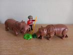 Playmobil nijlpaarden met verzorger en voer, Ophalen of Verzenden, Zo goed als nieuw, Complete set