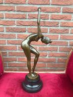 groot bronzen beeld, DANSEND NAAKT, Ophalen of Verzenden