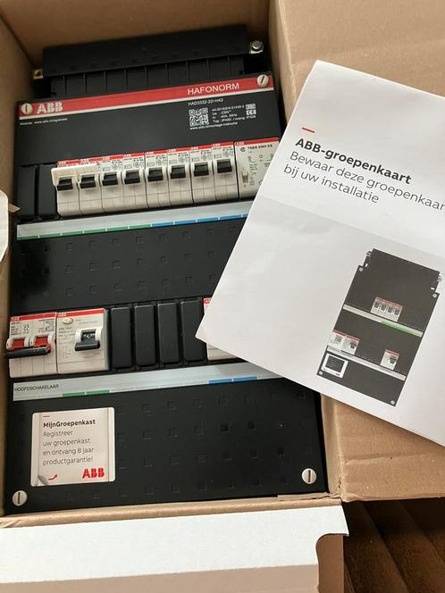 Nieuwe abb 1 fase meterkast met 8 groepen met  kookgroep, Hobby en Vrije tijd, Elektronica-componenten, Zo goed als nieuw, Ophalen of Verzenden