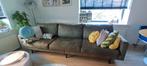Legergroene moderne 4 zitsbank, Ophalen, 250 tot 300 cm, Gebruikt, 75 tot 100 cm