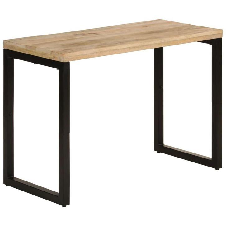 SMALLE Eettafel Nikki 110X50X76 Cm Massief Mangohout blank, Huis en Inrichting, Tafels | Eettafels, Nieuw, 50 tot 100 cm, 100 tot 150 cm